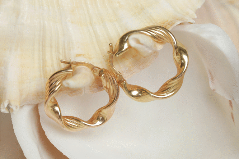 gold hoop earrings